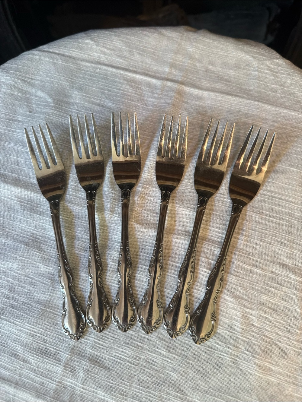 Vtg Oneida Northland Stainless Steel Salad Forks 6.25” - Set of 6 - READ
